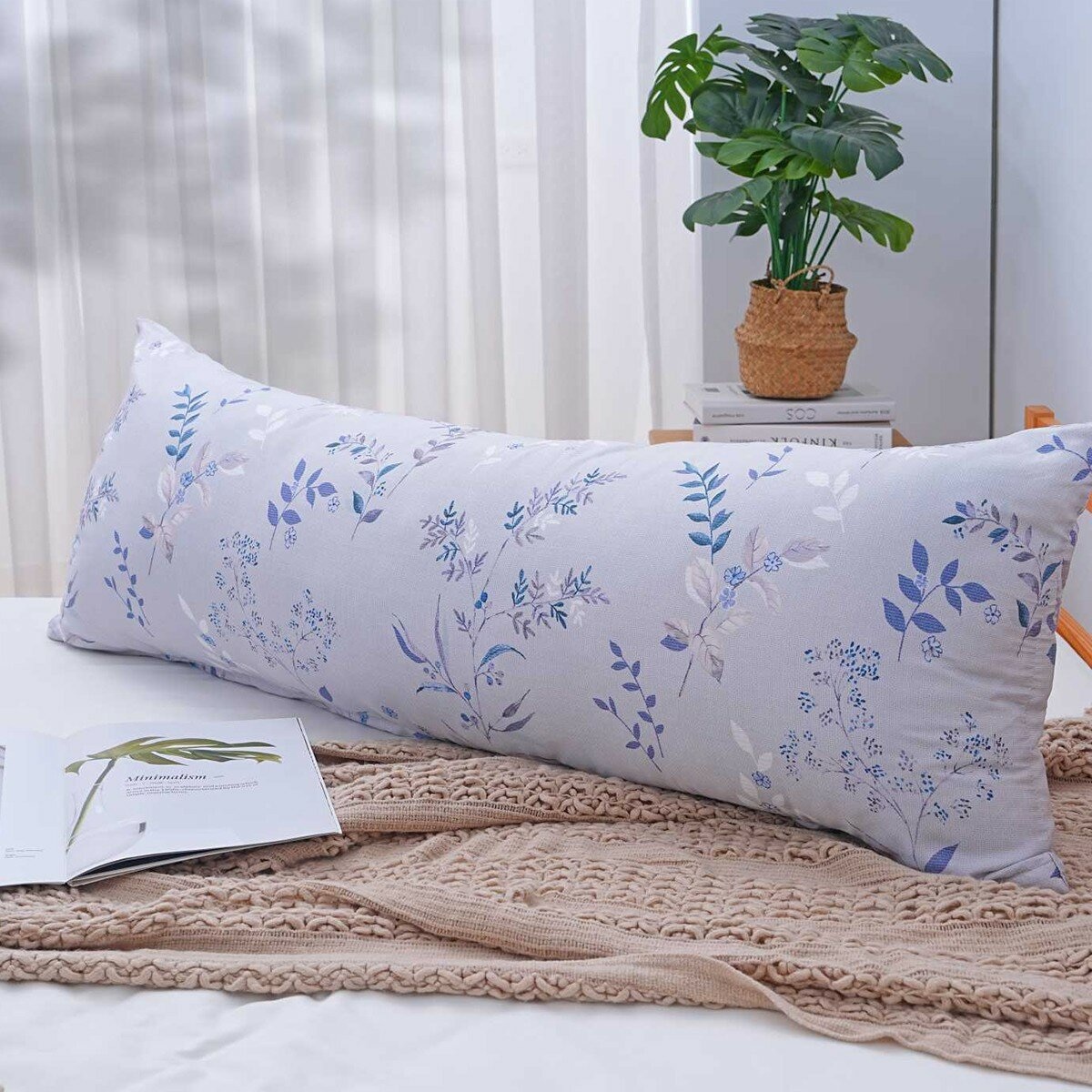 CASA 萊賽爾長抱枕 45公分 X 120公分 X 20公分 墨上花開 CASA 萊賽爾長抱枕 45公分 X 120公分 X 20公分 墨上花開