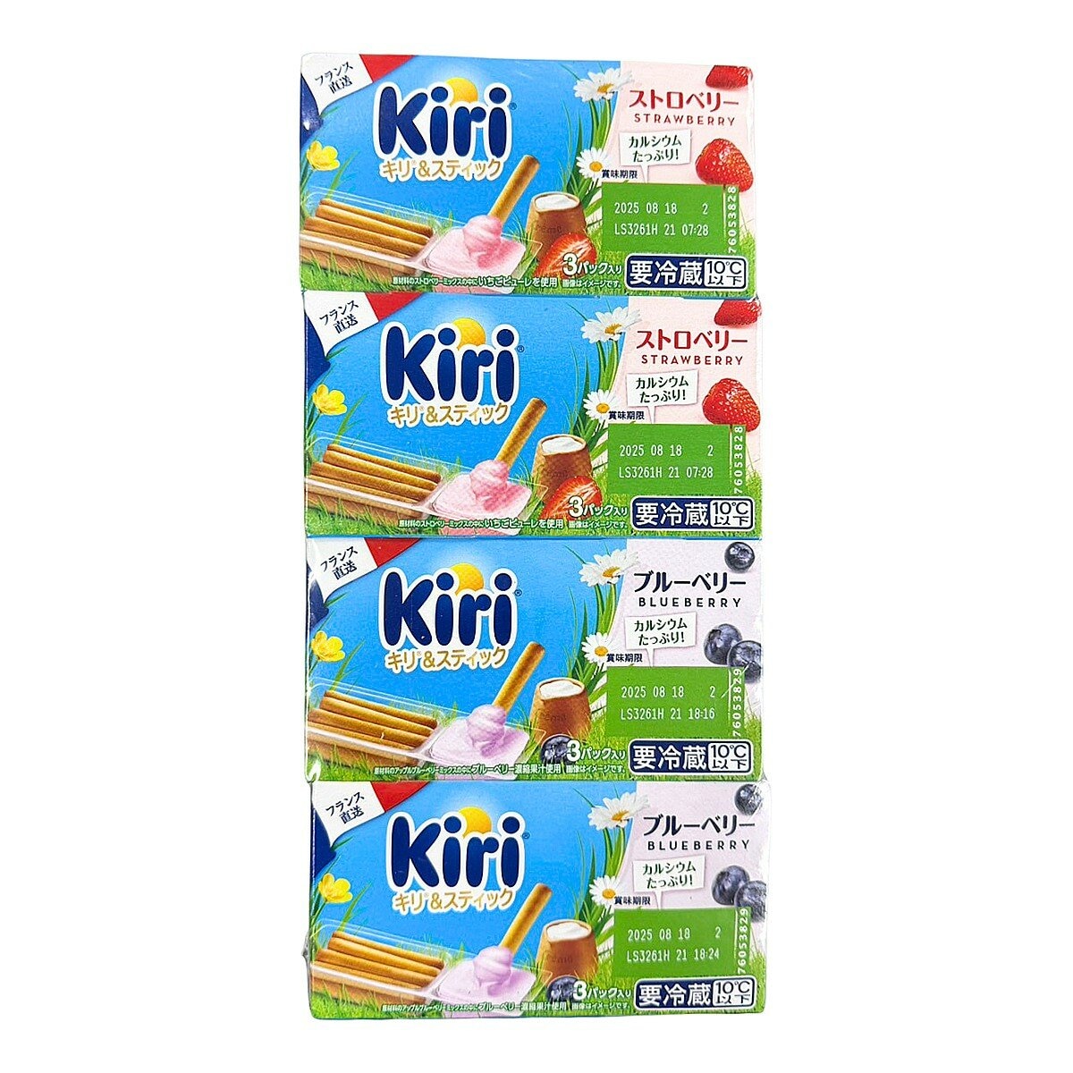 吉利 冷藏草莓乾酪沾醬 & 藍莓乾酪沾醬 + 餅乾棒 105公克 X 4入