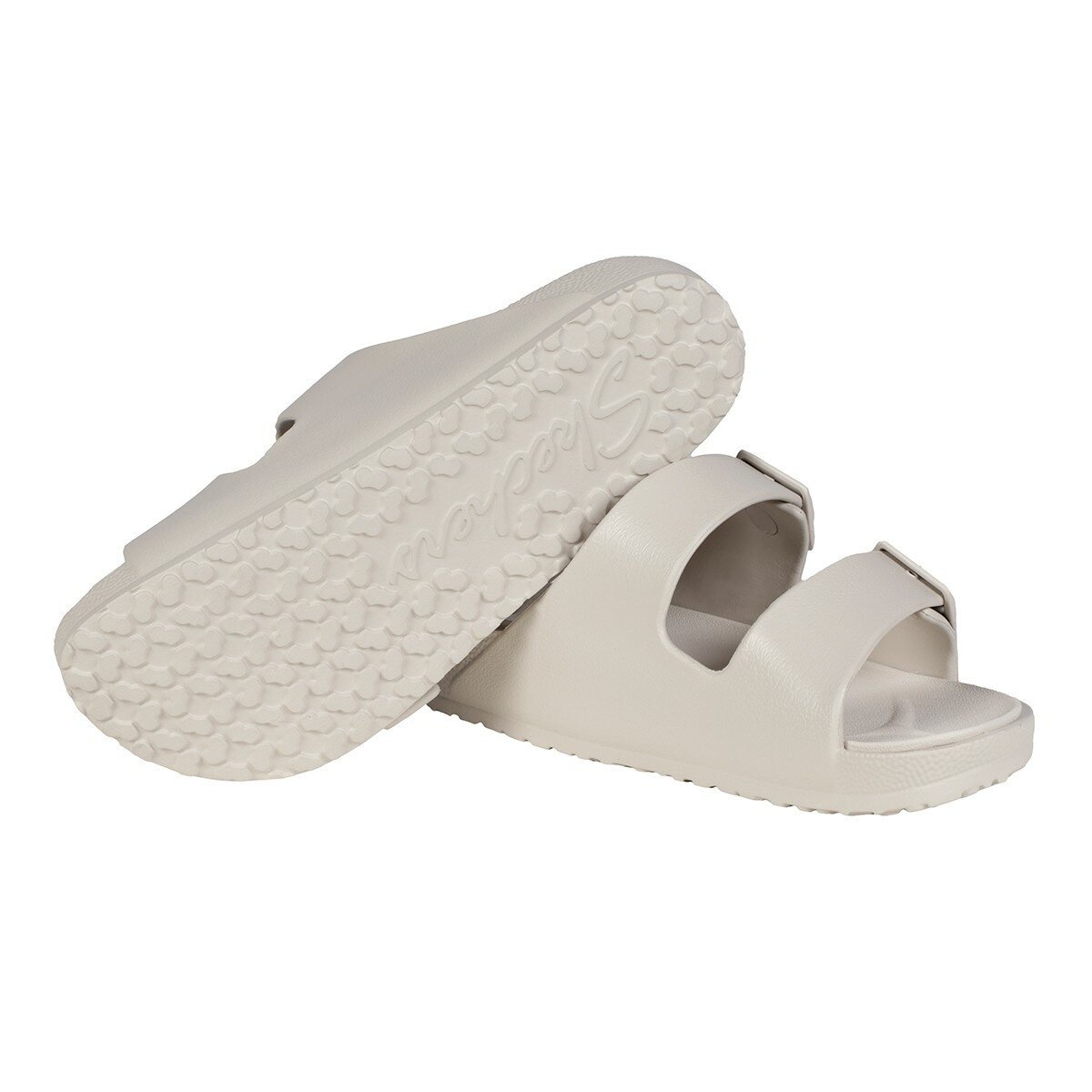 Skechers 女拖鞋 米色 US 9