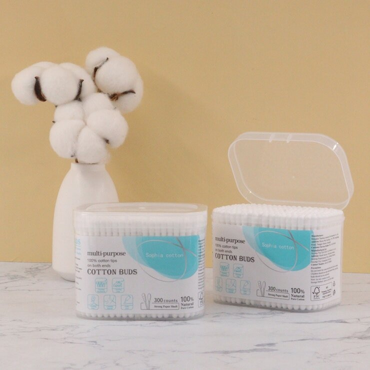 Sophia Cotton 紙軸棉花棒 300支 X 6入