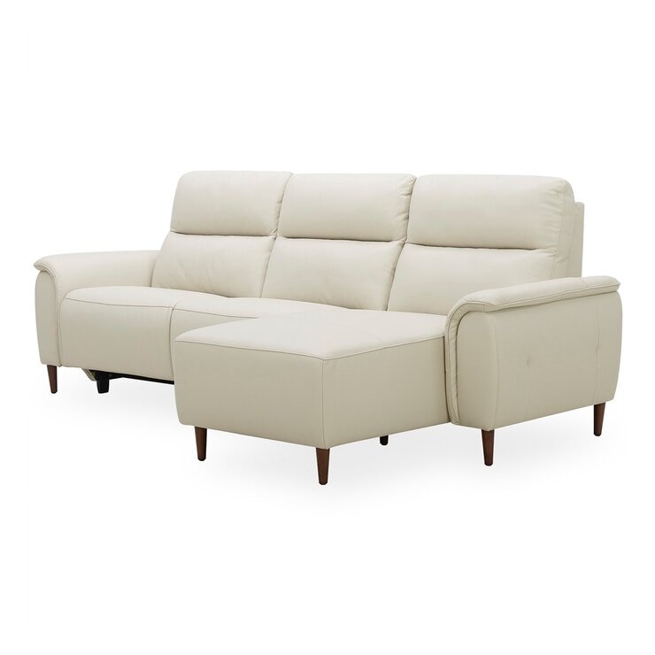 Aiden & Ivy 牛皮電動L型沙發 右