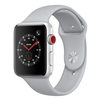 Apple Watch Series 3 (GPS + 行動網路),42 公釐銀色鋁金屬錶殼搭配白色運動型錶帶 Apple Watch Series 3 (GPS + 行動網路),42 公釐銀色鋁金屬錶殼搭配白色運動型錶帶