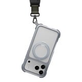 MAGEASY Odyssey Ultra M 終極防摔磁吸支架掛繩手機殼 iPhone 17 Pro Max(迷霧/岩石灰) + 鏡頭保護貼Lenz(珊瑚) + Vetro 9H 鋼化玻璃保護膜