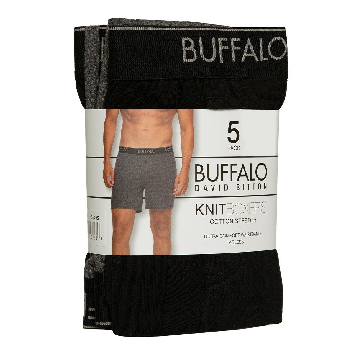 Buffalo 男針織平口內褲 5入組 L Buffalo 男針織平口內褲 5入組 L