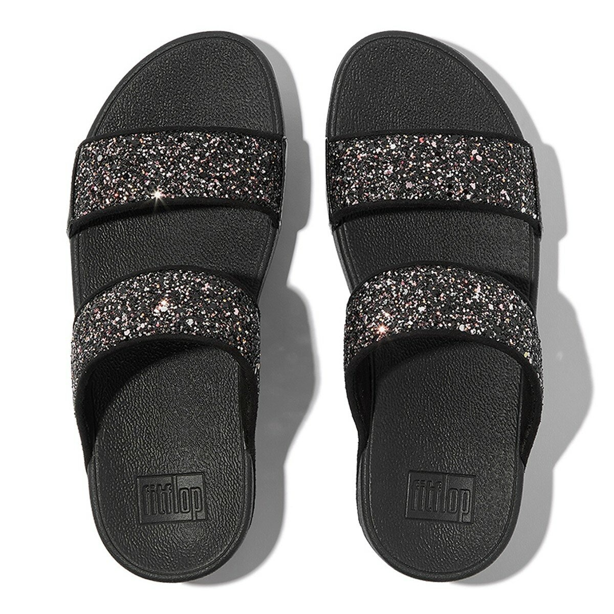 FitFlop 女雙寬帶拖鞋 黑 FitFlop 女雙寬帶拖鞋 黑