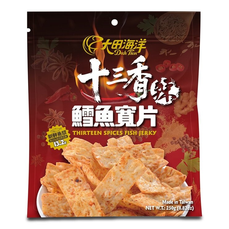 大田海洋 十三香辣鱈魚寬片 250公克 X 3包
