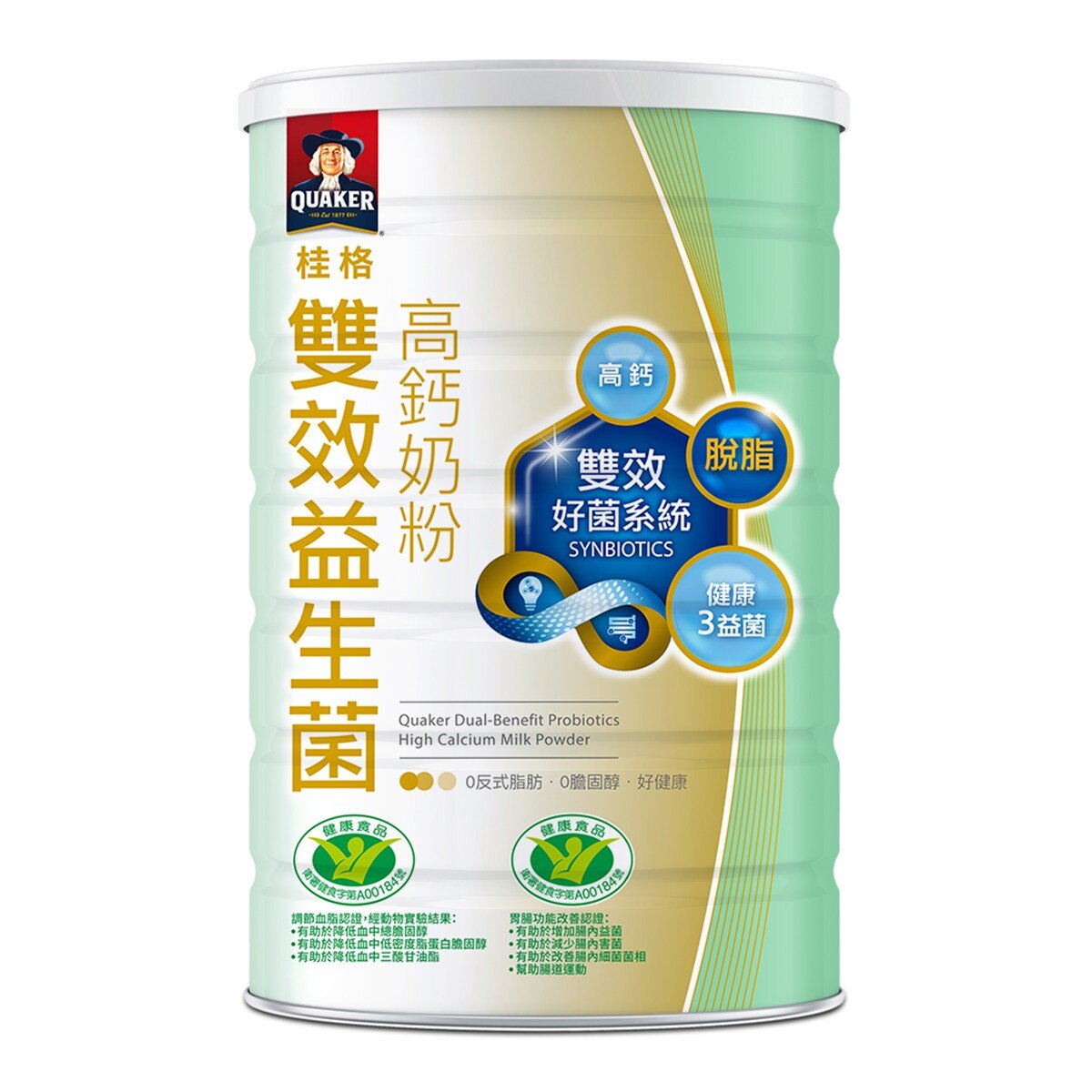 桂格 雙效益生菌高鈣脫脂奶粉 1300公克