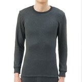 AS 男圓領發熱衣 黑