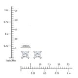 0.5克拉 18K白K金 公主方形鑽石耳環 VS2/I 0.5克拉 18K白K金 公主方形鑽石耳環 VS2/I
