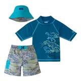 UV Skinz 兒童泳衣 三件組 藍