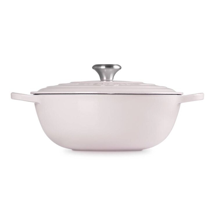 Le Creuset 媽咪鑄鐵鍋 含鋼頭鍋蓋 28公分 柔粉紫