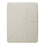 MAGEASY Facet 全方位支架透明背蓋保護套 適用於 2024 iPad Air 13吋 2025 M3 / 2024 M2 星光白
