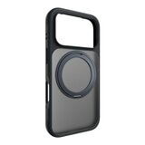 MAGEASY MagStand 360 M 磁吸旋轉支架防摔手機殼 iPhone 17 Pro(午夜) + 鏡頭保護貼Lenz(白色) + Vetro 9H 鋼化玻璃保護膜