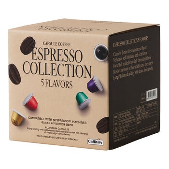 Caffitaly 100顆咖啡膠囊組 內含5種風味 適用 Nespresso 咖啡機