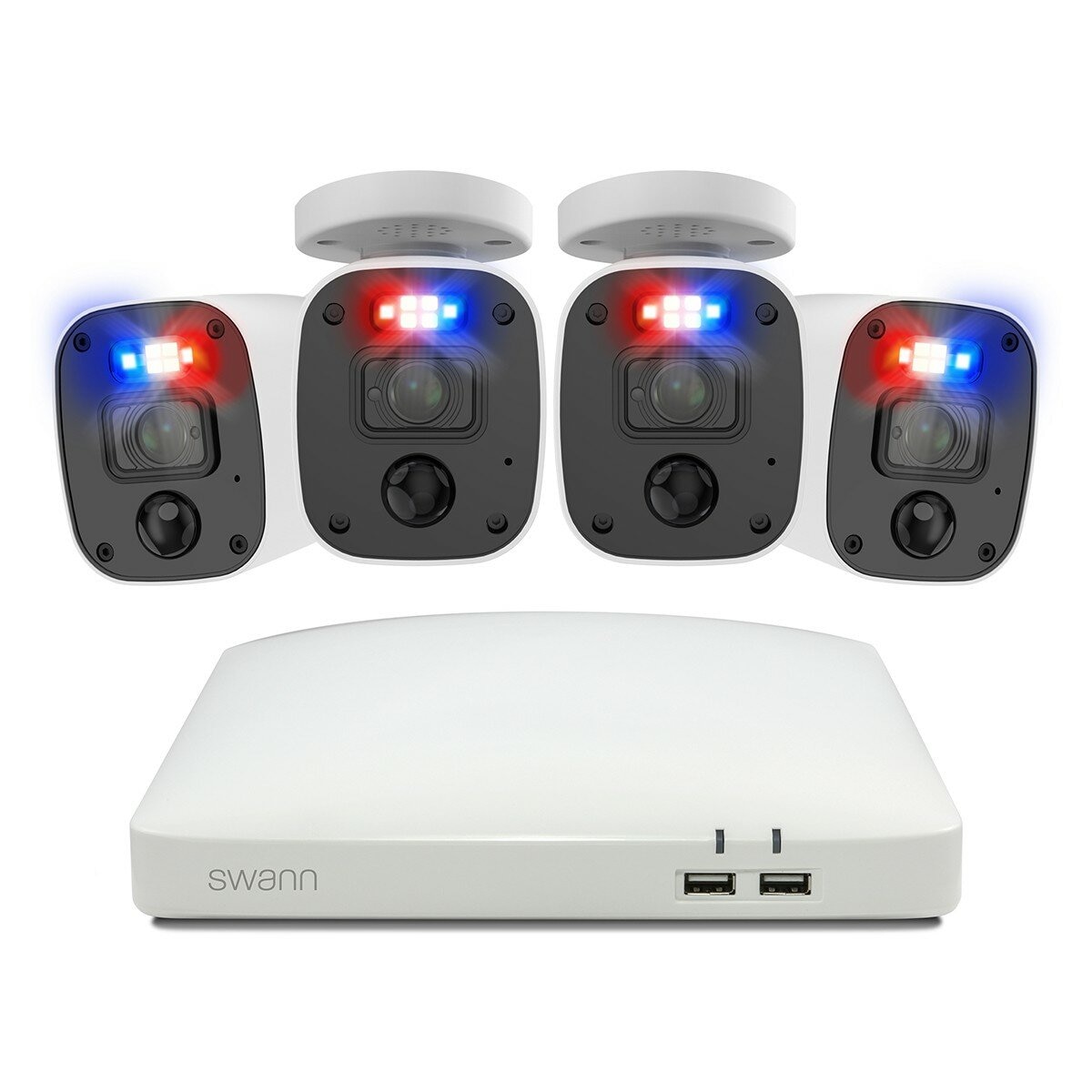 Swann 4K SwannForce 槍型模擬音頻攝影機 X 4 + 8 通道DVR套裝 2TB HDD