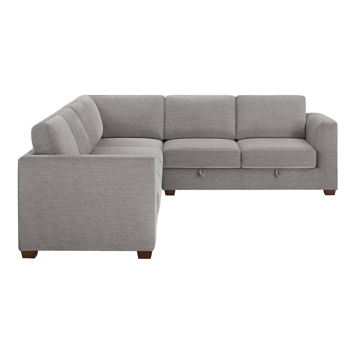 Thomasville L型布面沙發床 淺灰色