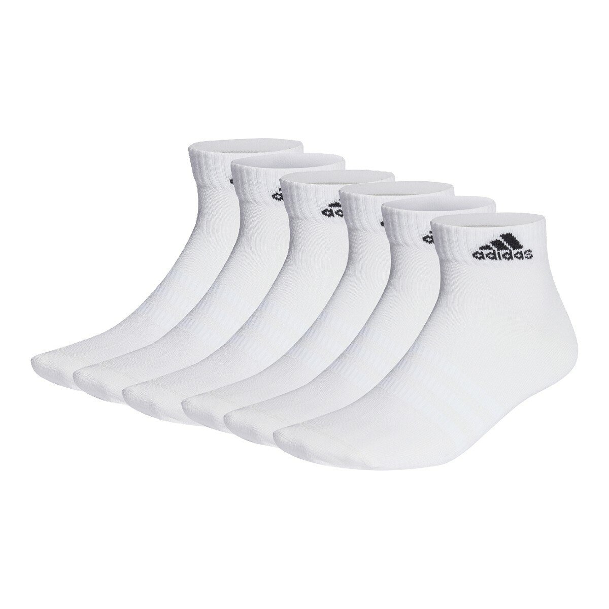 Adidas 女短襪六入組 白