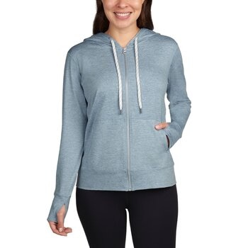 科克蘭 女輕量連帽外套 淺藍 S