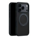 MAGEASY MagStand 360 M 磁吸旋轉支架防摔手機殼 iPhone 17 Pro(午夜) + 鏡頭保護貼Lenz 鈦合金(午夜鈦) + Vetro 9H 鋼化玻璃保護膜