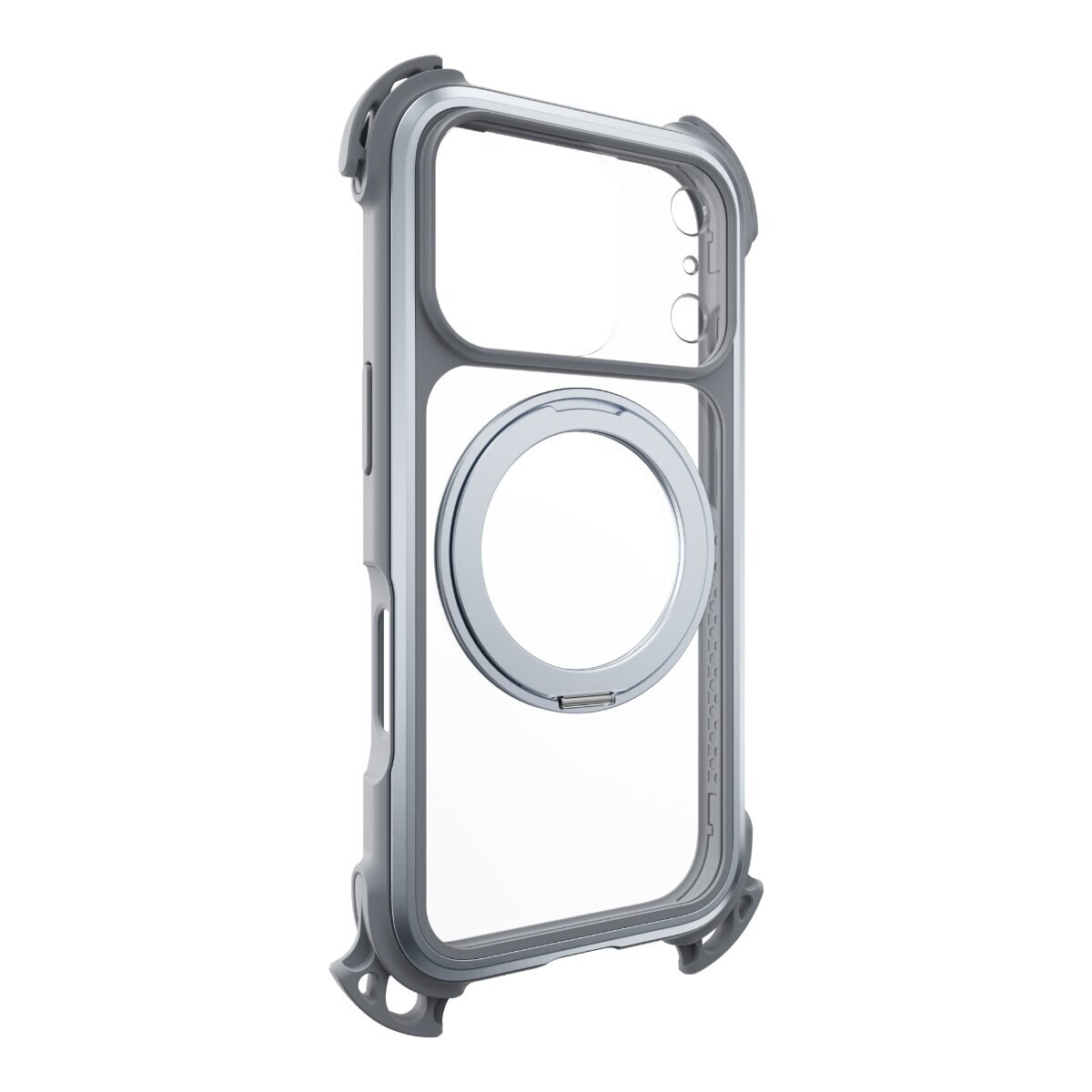 MAGEASY Odyssey Ultra M 終極防摔磁吸支架掛繩手機殼 iPhone 17 Pro(迷霧/岩石灰) + 鏡頭保護貼Lenz 鈦合金(迷霧鈦) + Vetro 9H 鋼化玻璃保護膜
