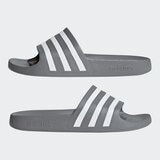 Adidas 男 Adilette Aqua 運動拖鞋 灰