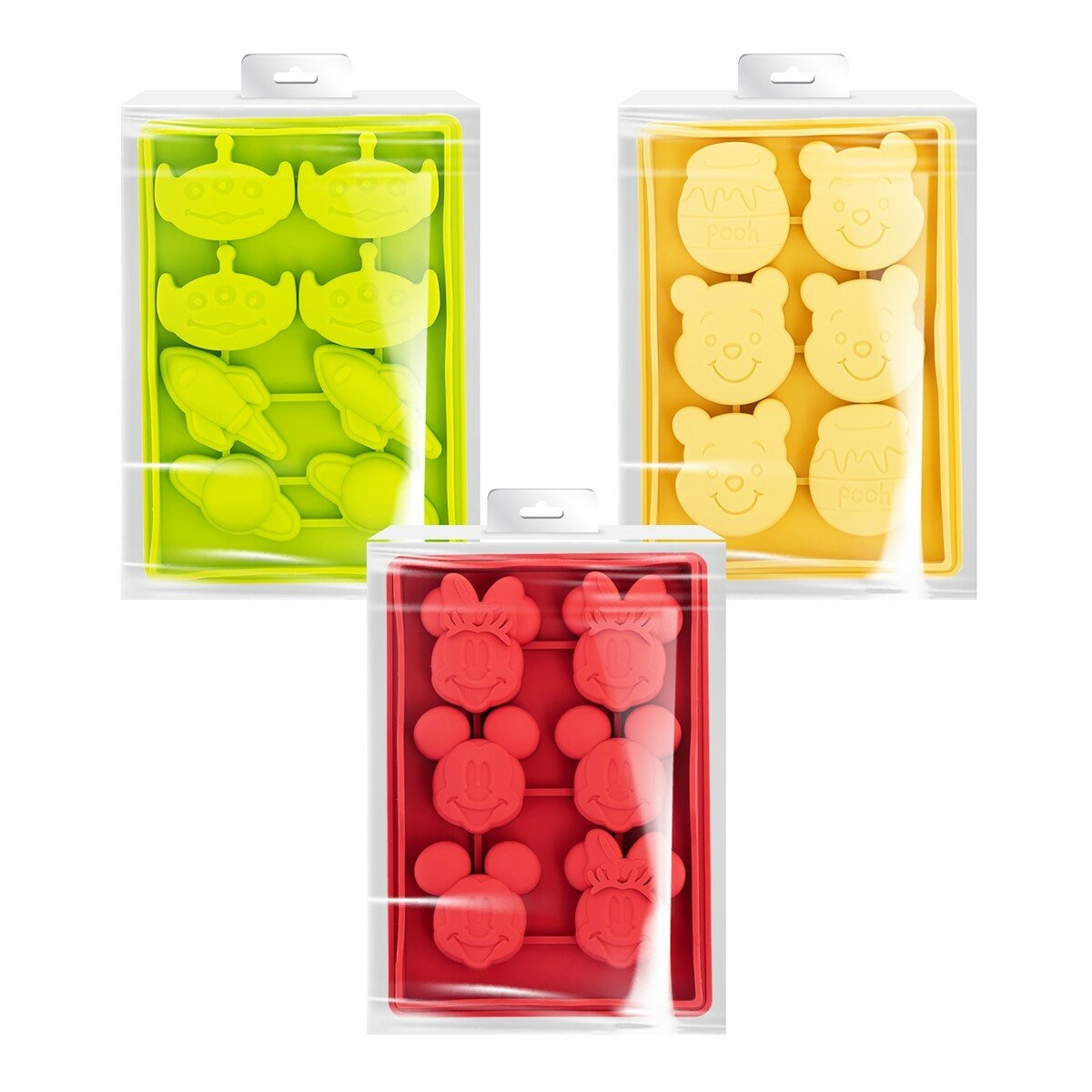 HOUSUXI 舒希 迪士尼系列 矽膠製冰盒含蓋 6件組