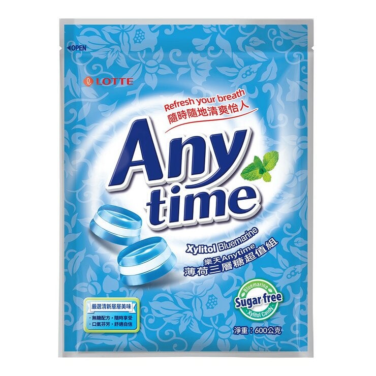 樂天 Anytime 薄荷三層糖超值組 600公克