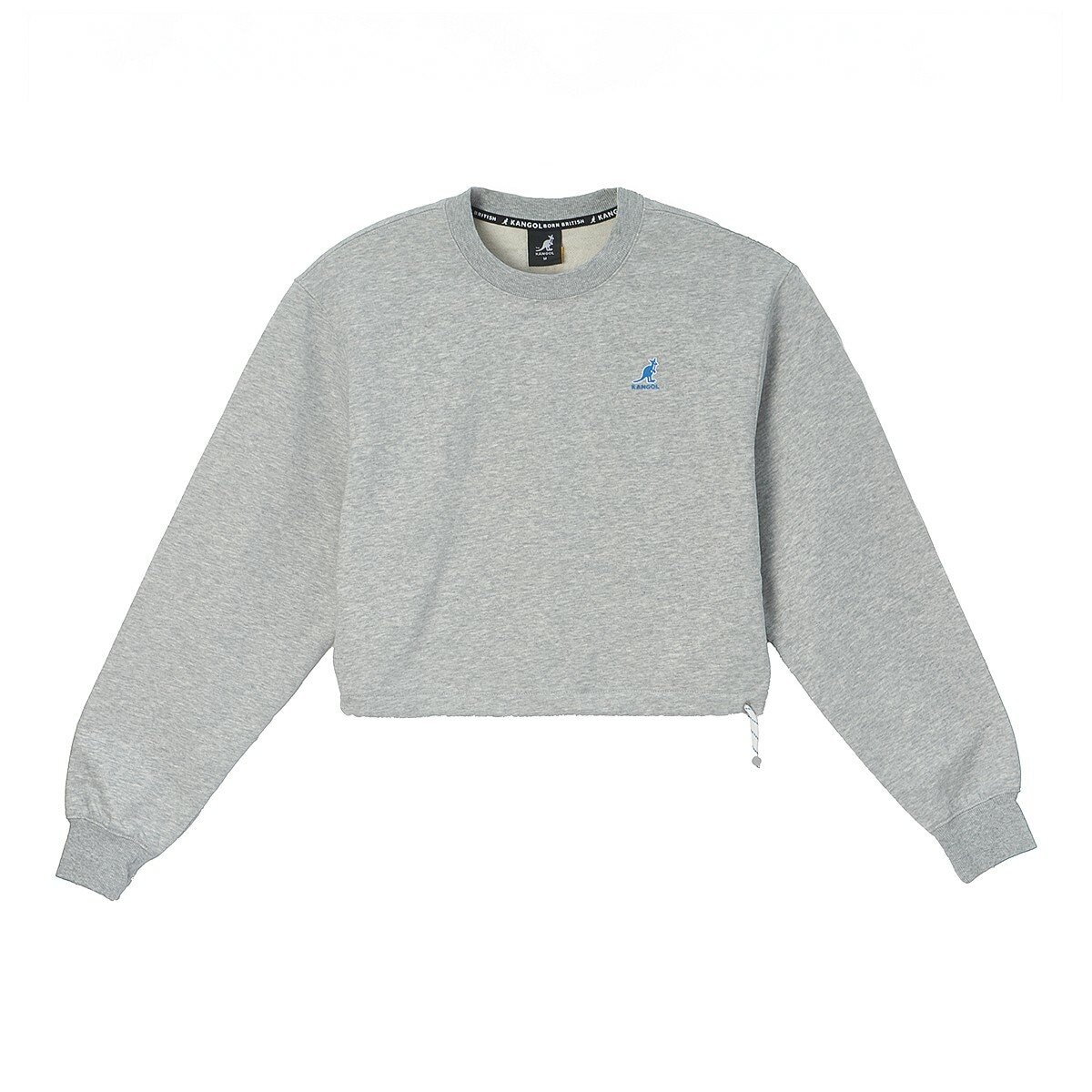 KANGOL 女長袖短版抽繩上衣