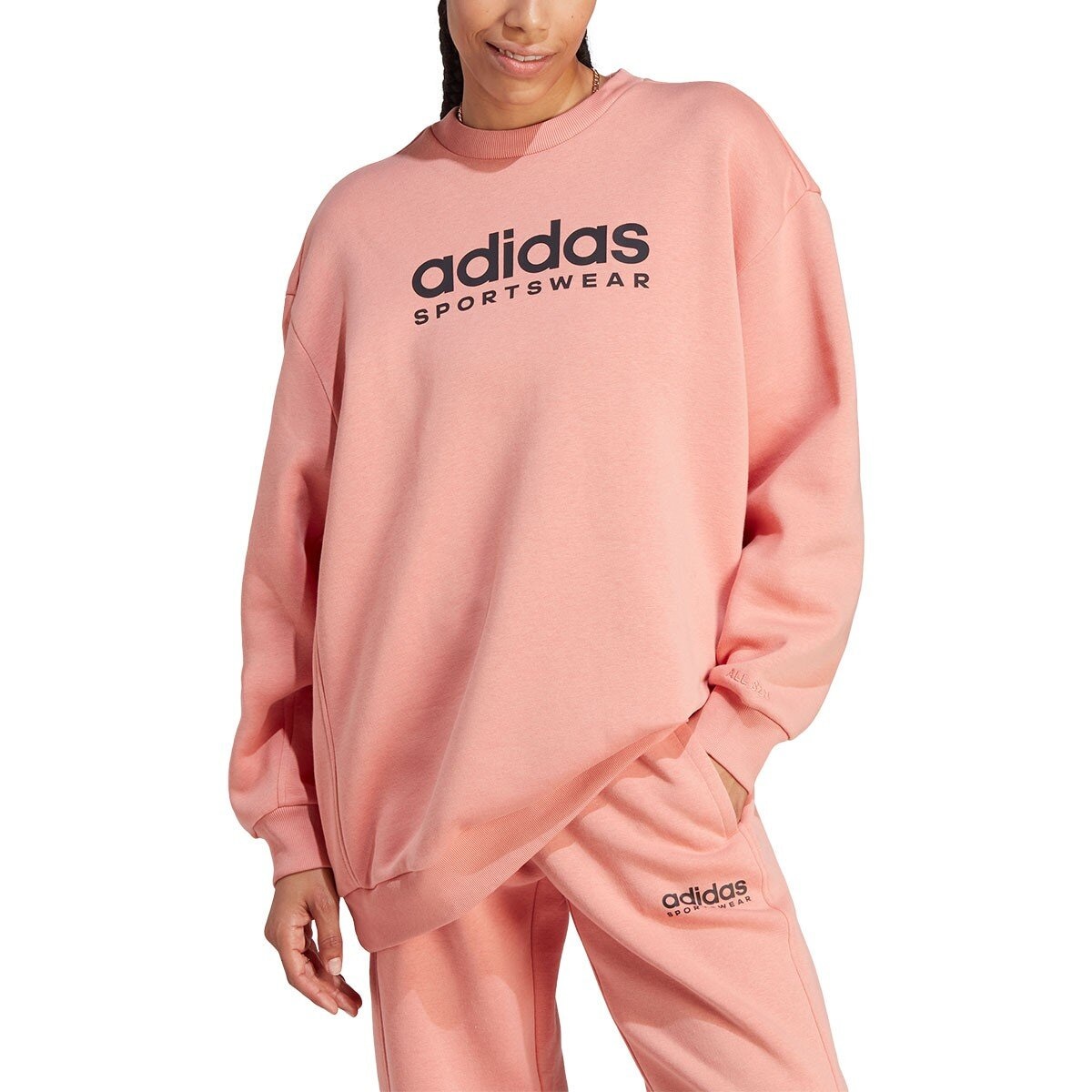 Adidas 女長袖休閒長版上衣