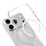 MAGEASY Bright M 不發黃軍規磁吸透明殼 iPhone 17 Pro(白磁圈) + 鏡頭保護貼Lenz鈦合金(鈦白) + Vetro 9H 鋼化玻璃保護膜