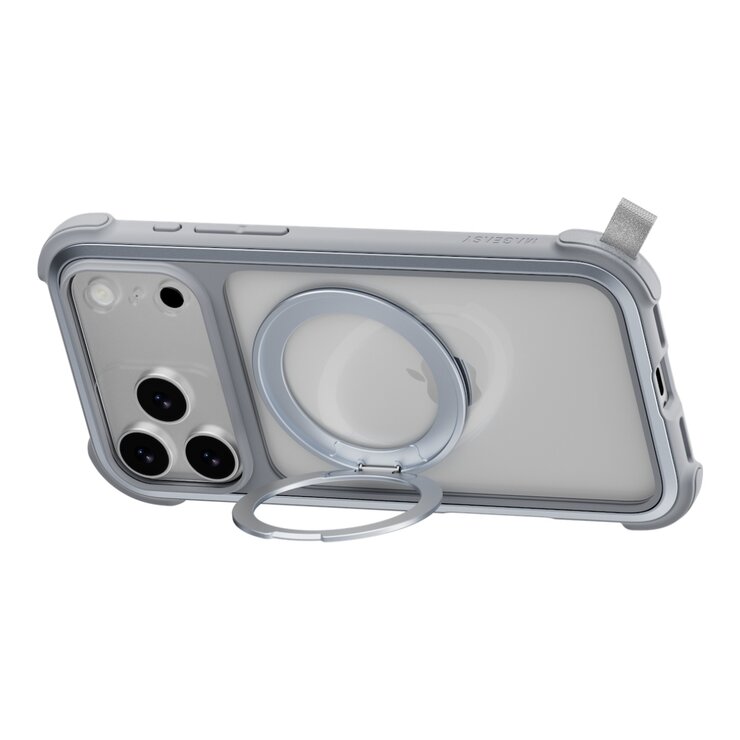 MAGEASY Odyssey Stand M 超軍規防摔磁吸支架手機殼 iPhone 17 Pro Max(迷霧) + 鏡頭保護貼Lenz(白色) + Vetro 9H 鋼化玻璃保護膜 MAGEASY Odyssey Stand M 超軍規防摔磁吸支架手機殼 iPhone 17 Pro Max(迷霧) + 鏡頭保護貼Lenz(白色) + Vetro 9H 鋼化玻璃保護膜