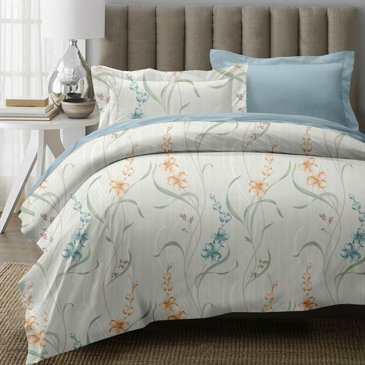 Caliphil 美國棉雙人加大床包被套六件組 183公分 X 190公分 凱絲琳