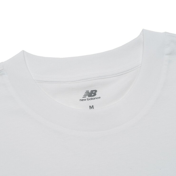 New Balance 男經典 Logo 短袖上衣 白