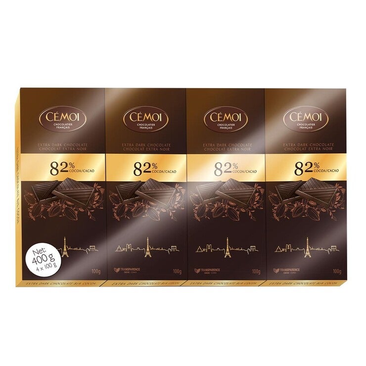 Cemoi 82 黑巧克力100公克x 4入 Costco 好市多