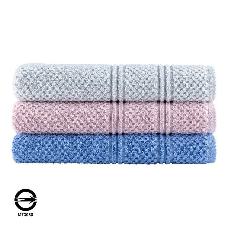 Grandeur 快乾浴巾 3入組 76公分 X 137公分 灰/粉/淺紫