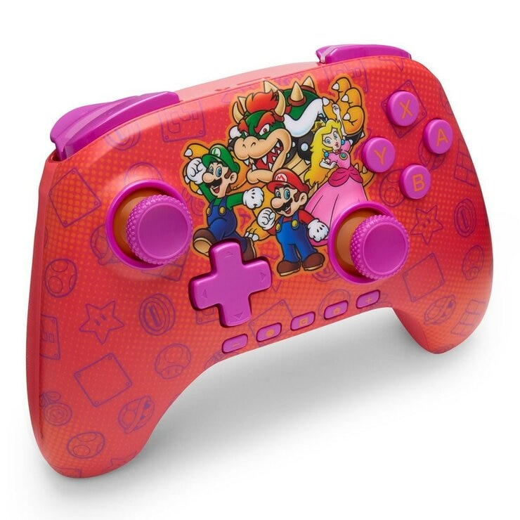 PowerA 任天堂官方授權 Switch 2 無線遊戲手把 馬力歐與朋友