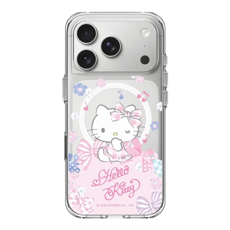 犀牛盾 iPhone 17 系列 Clear (MagSafe兼容) 抗黃化透明防摔手機殼 Hello Kitty + 9H 抗藍光鋼化玻璃保護貼