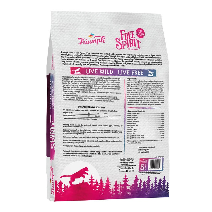 Triumph Free Spirit Grain Free Salmon Recipe Cat Food 4.98 kg