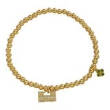 24K黃金手鍊 古法鑲嵌 240厘