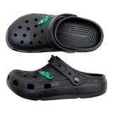 母子鱷魚 兩穿洞洞鞋 黑