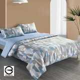 HOYACASA 300織純棉雙人床包兩用被套 4件組 152公分 X 190公分 沃荷