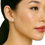 0.60克拉 14K白K金 圓形鑽石耳環 VS2/I