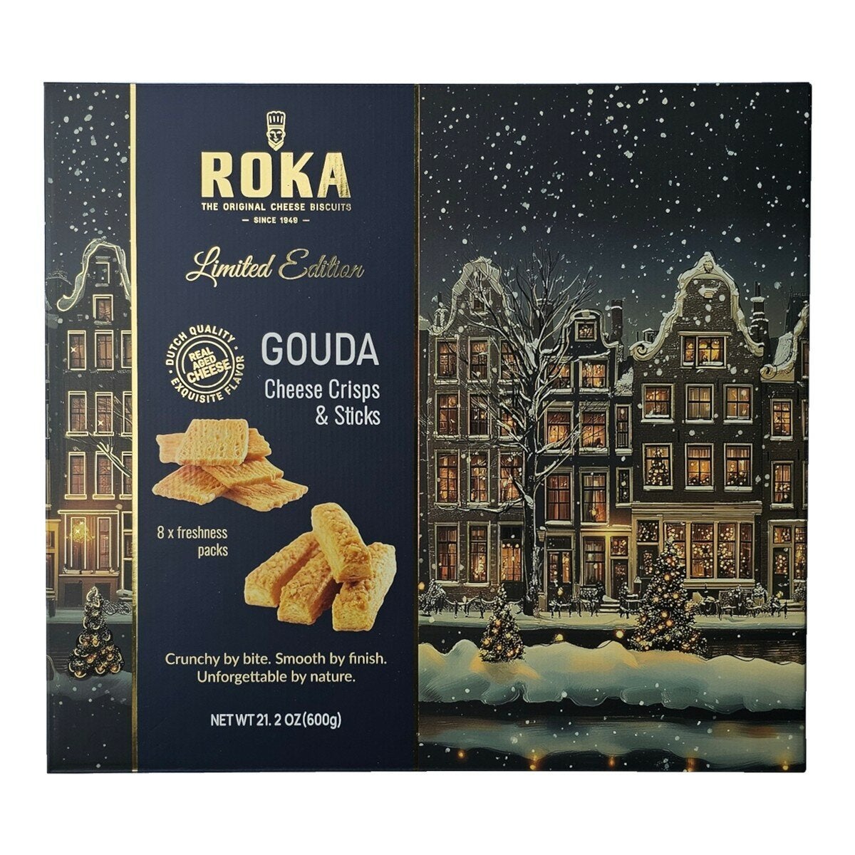 Roka 荷蘭熟成高達綜合起司脆餅&脆棒 600公克
