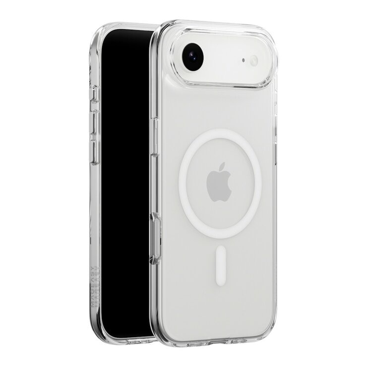 MAGEASY Bright M 不發黃軍規磁吸透明殼 iPhone Air (白磁圈) + 鏡頭保護貼Lenz(沙漠) + Vetro 9H 鋼化玻璃保護膜
