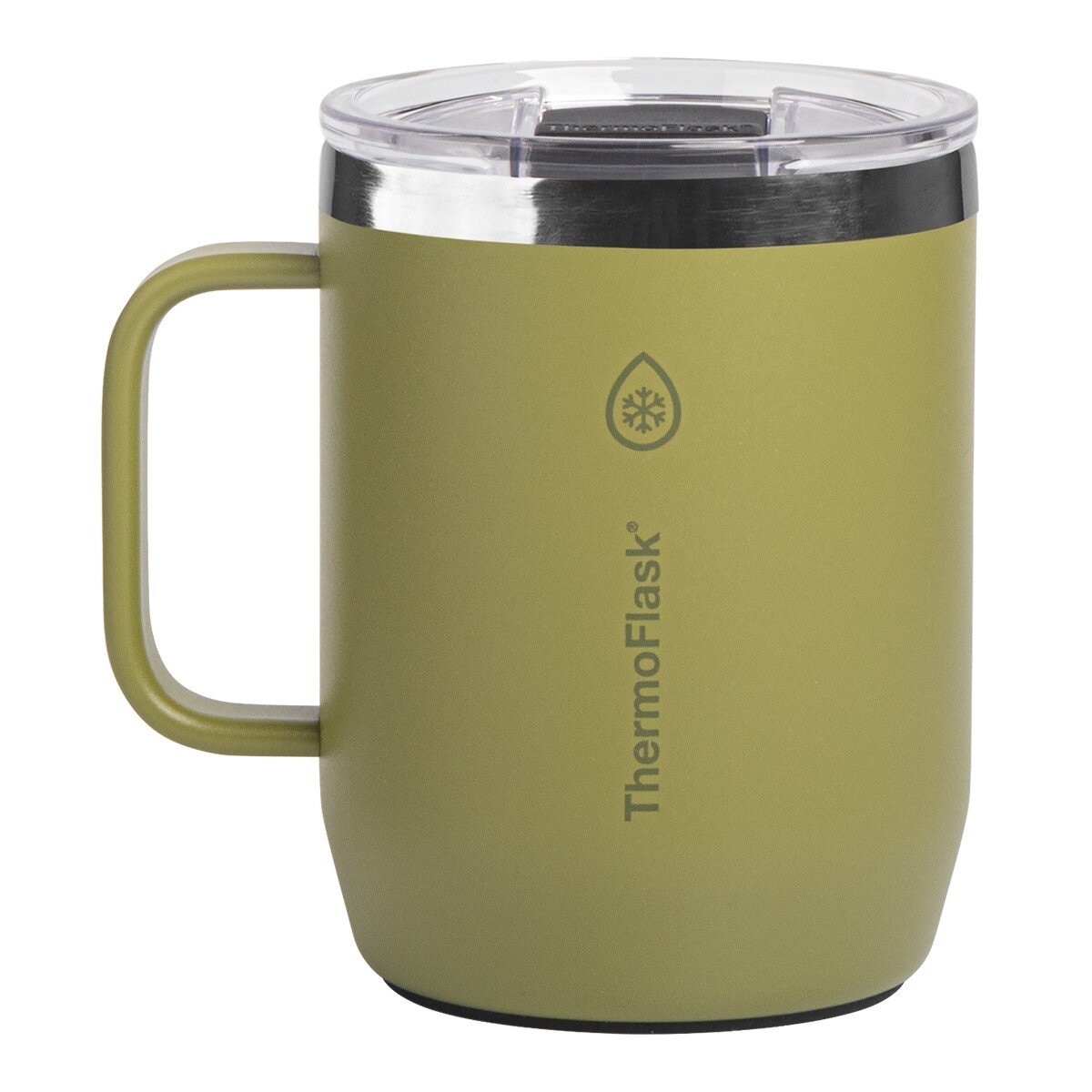 Thermoflask 不鏽鋼保冷保溫馬克杯 355毫升 X 2件組 白+橄欖綠