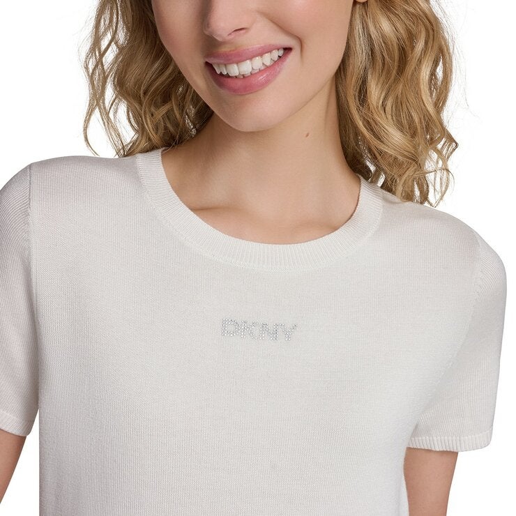 DKNY Jeans 女短袖上衣 白