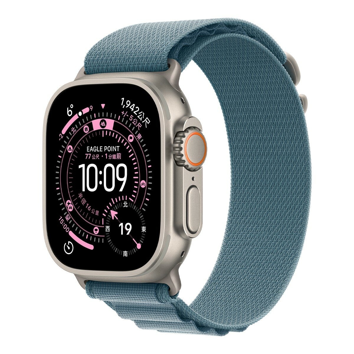 Apple Watch Ultra 3 GPS + 行動網路 49公釐 原色鈦金屬錶殼 附淡藍色高山錶環 L Apple Watch Ultra 3 GPS + 行動網路 49公釐 原色鈦金屬錶殼 附淡藍色高山錶環 L