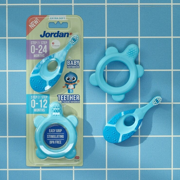 Jordan 0-24月 寶寶固齒器分齡牙刷 X 12入 Jordan 0-24月 寶寶固齒器分齡牙刷 X 12入