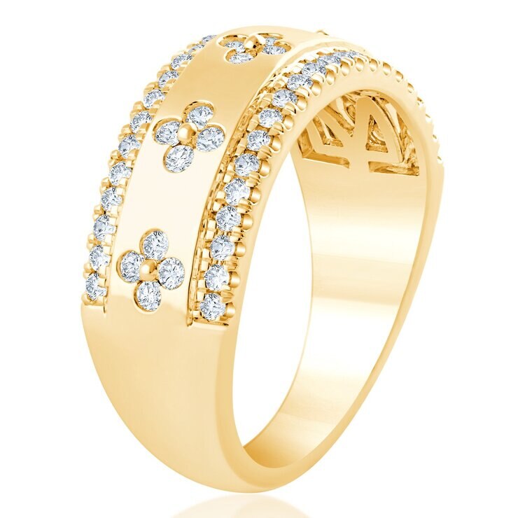 0.50 克拉 14K黃K金 圓形鑽石戒指 VS2/I