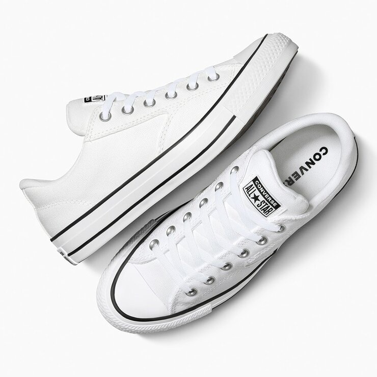 Converse 女低筒帆布鞋 白